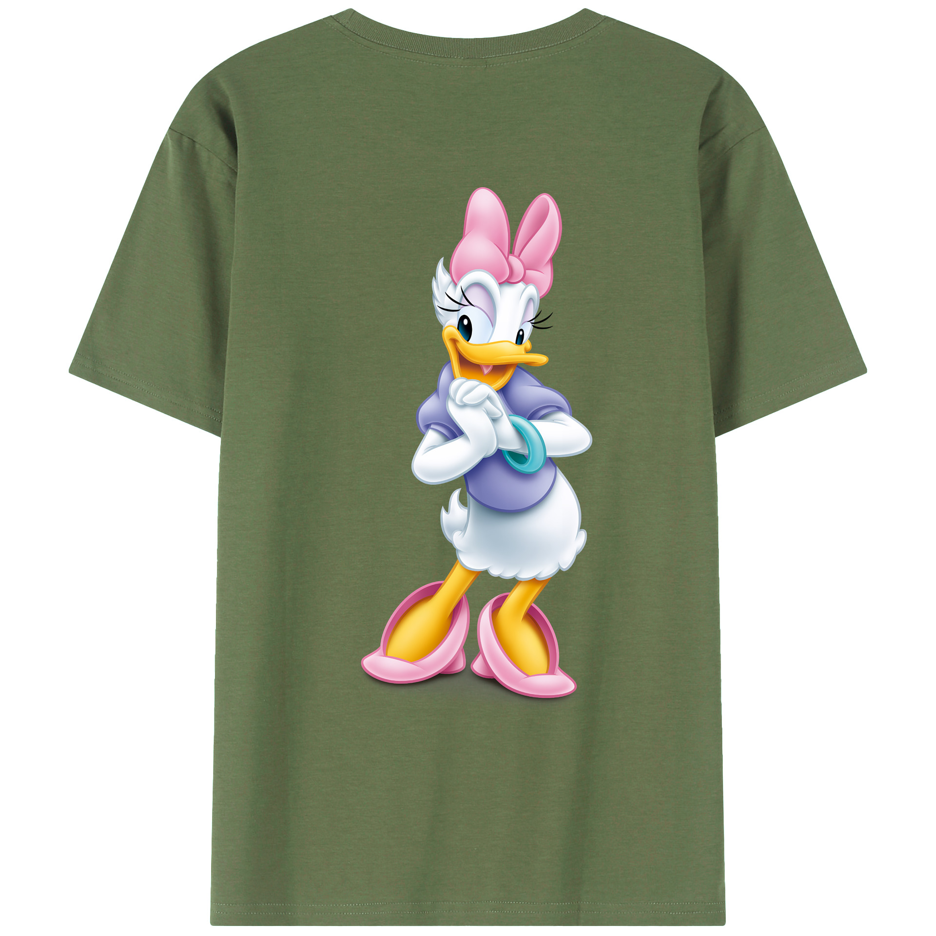 （画像用） ミッキーマウス Mickey Mouse 綿100％ メンズ半袖Tシャツ（バックプリント） 通気性